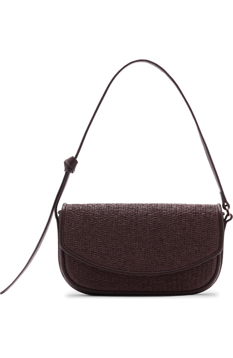 Raffia Flap Shoulder Bag