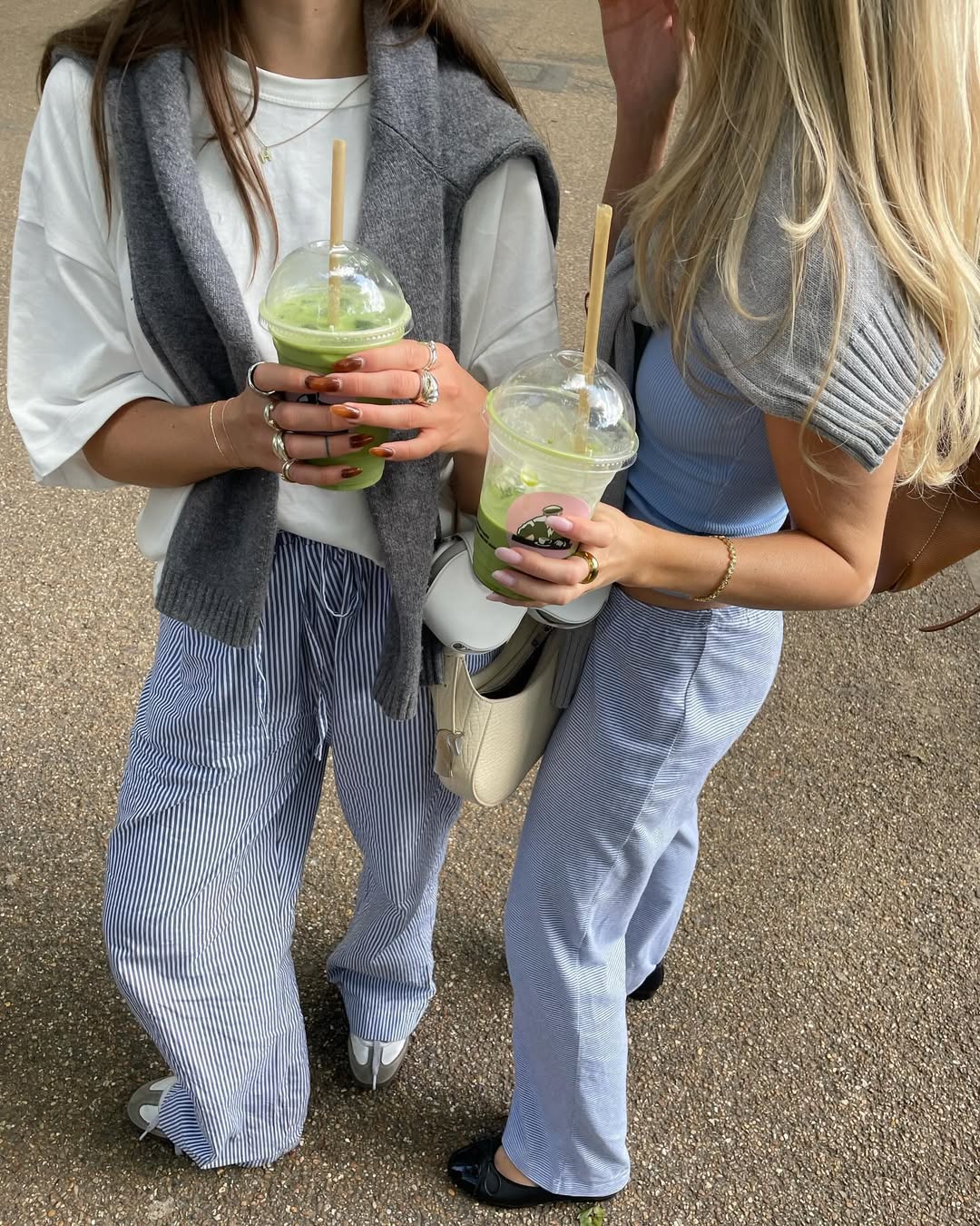 Woman wearing sweater styling idea for summer 2025.