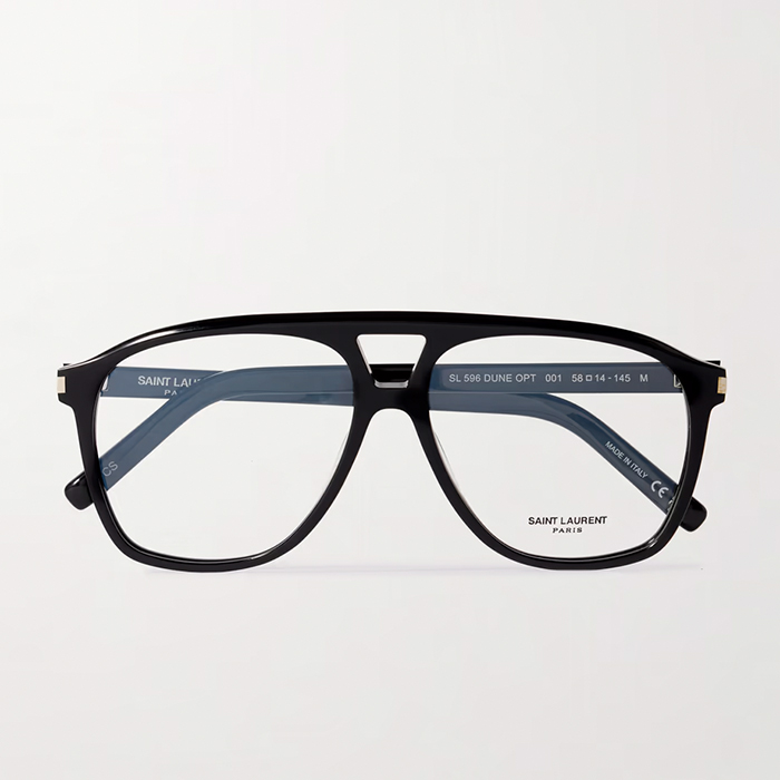 SAINT LAURENT EYEWEAR, Dune Aviator-Style Acetate Optical Glasses