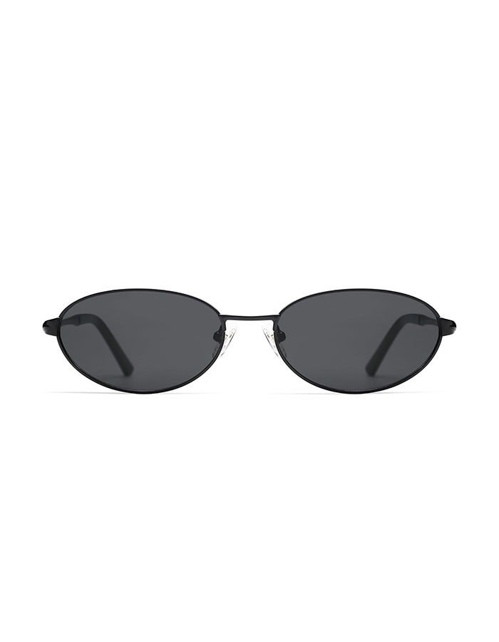 Appassal Retro Oval Sunglasses for Women Mens With Spring Hinge Sunnies Ap3696, Black/grey