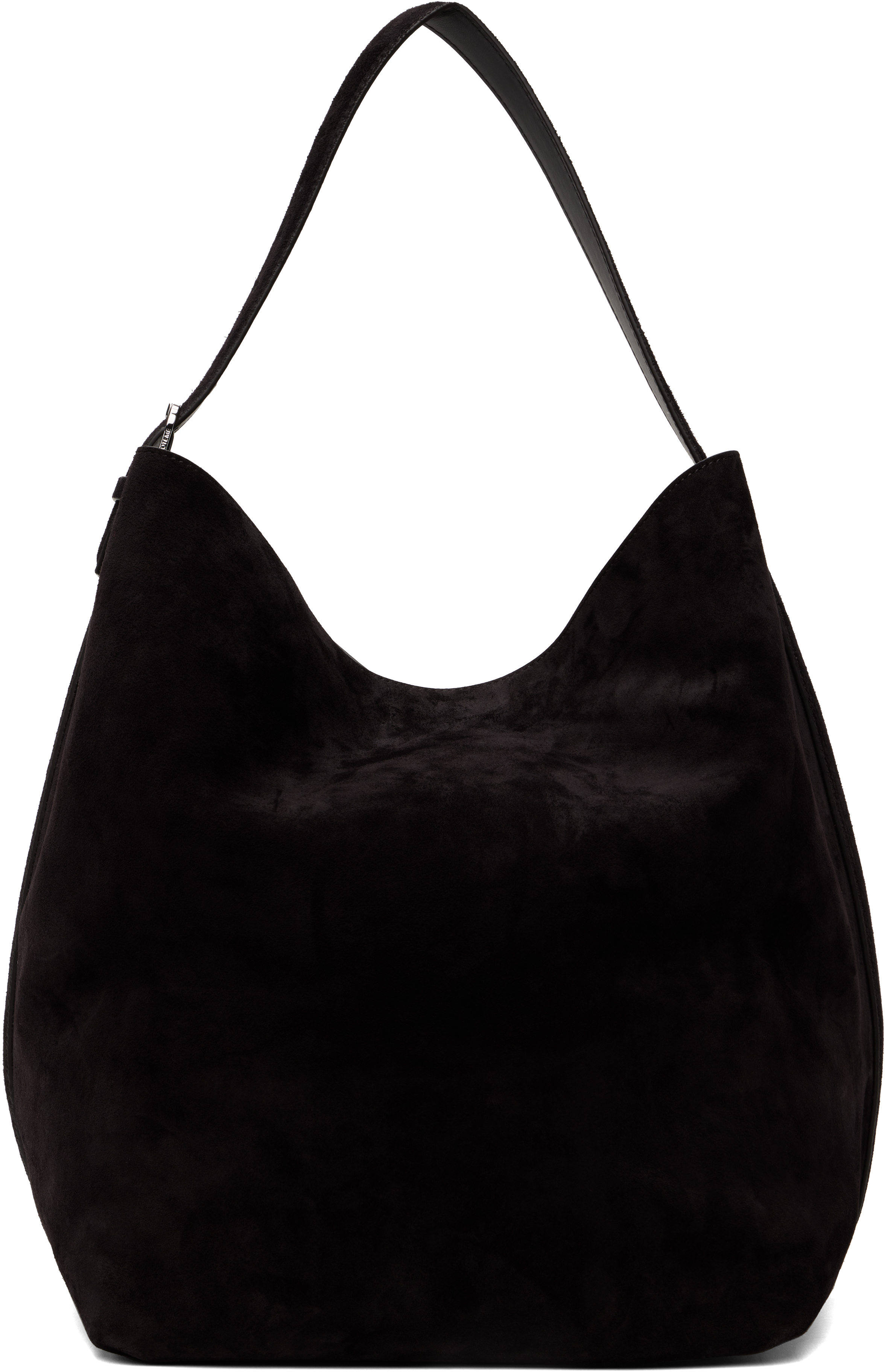 Black Belted Suede Tote