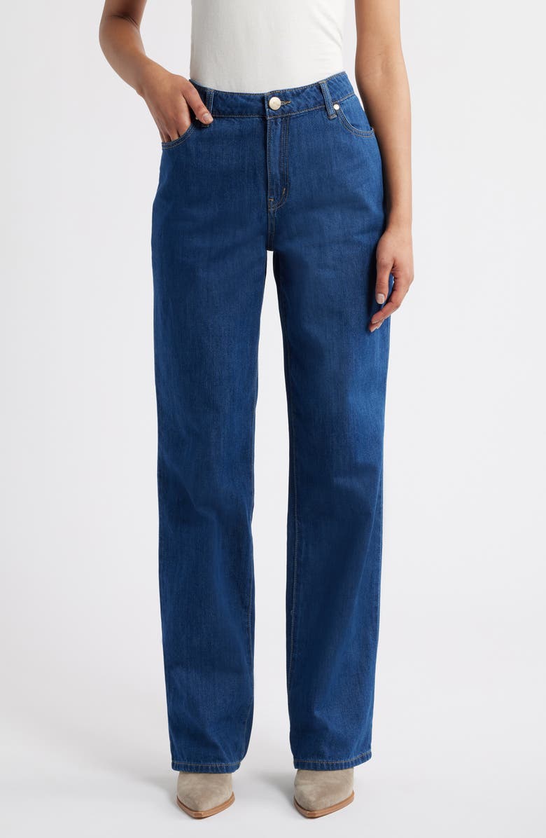 High Waist Baggy Straight Leg Jeans