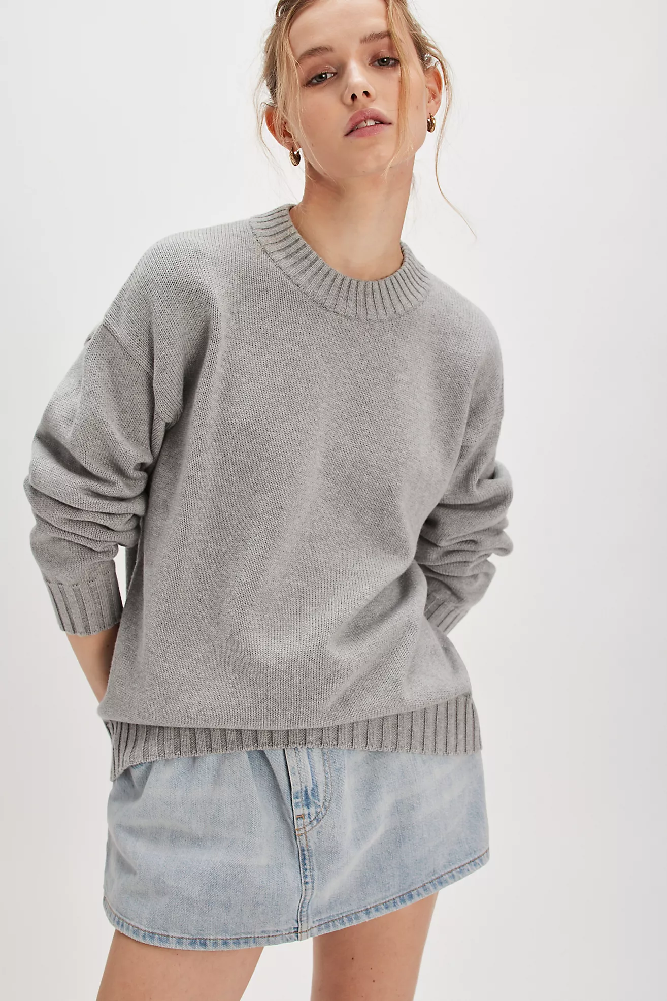 Donni. the Cotton Cashmere Crewneck Sweater