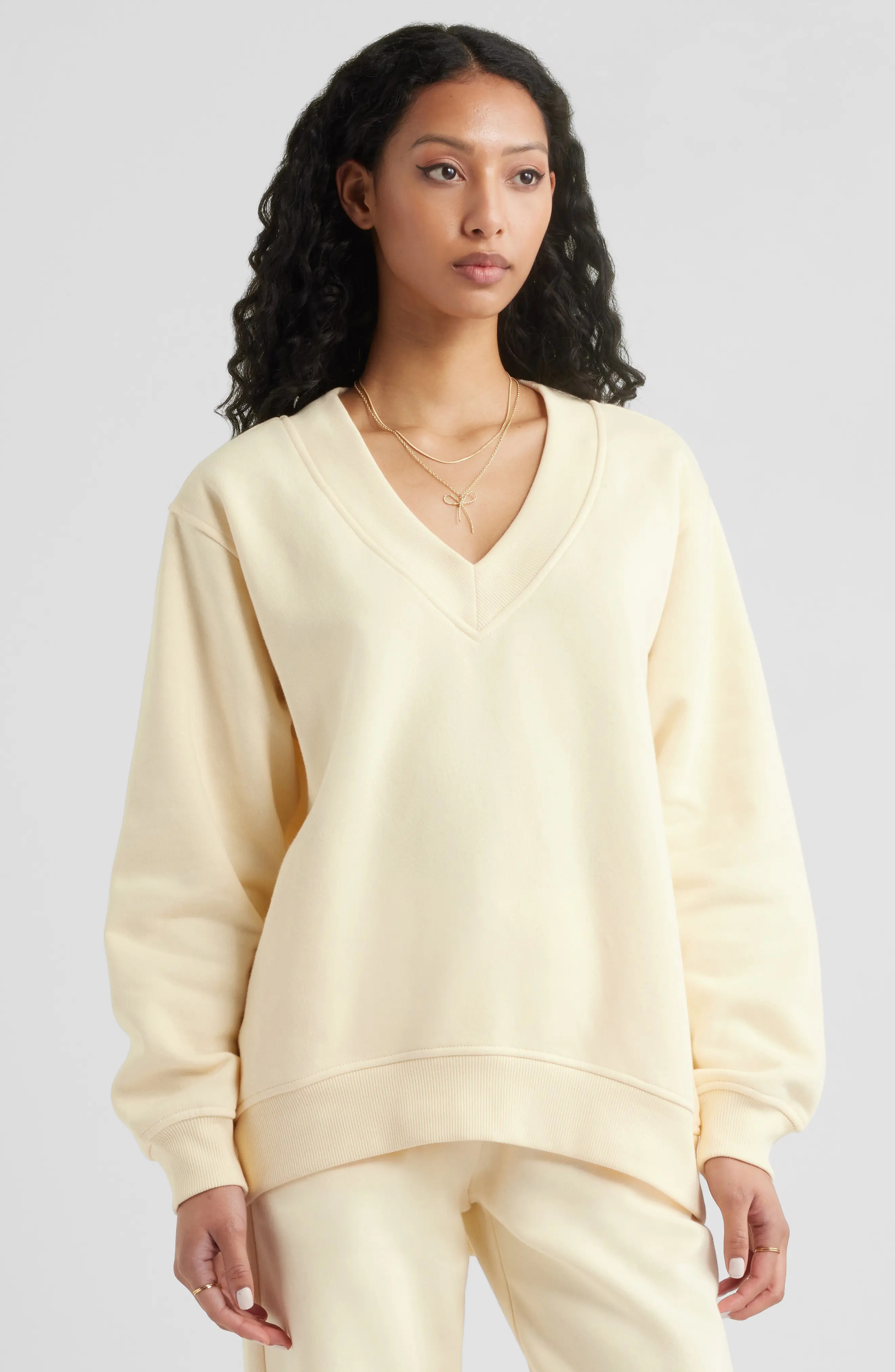 BP., Oversize V-Neck Sweatshirt