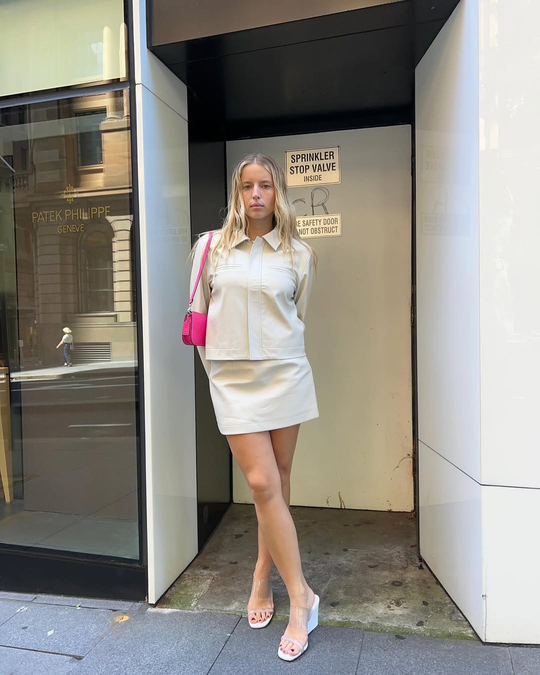 woman wearing matching 2-piece set summer 2025