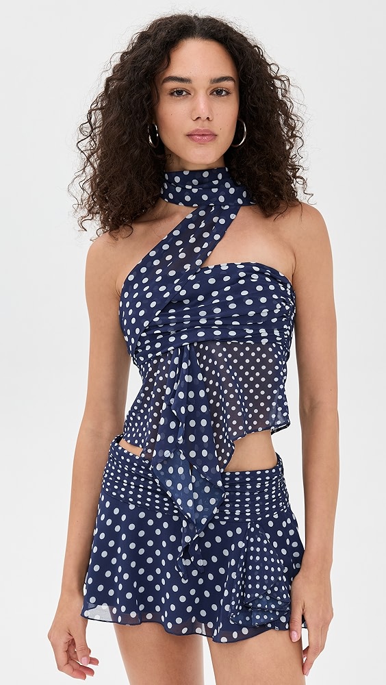 Guizio Chiffon Wrap Around Top