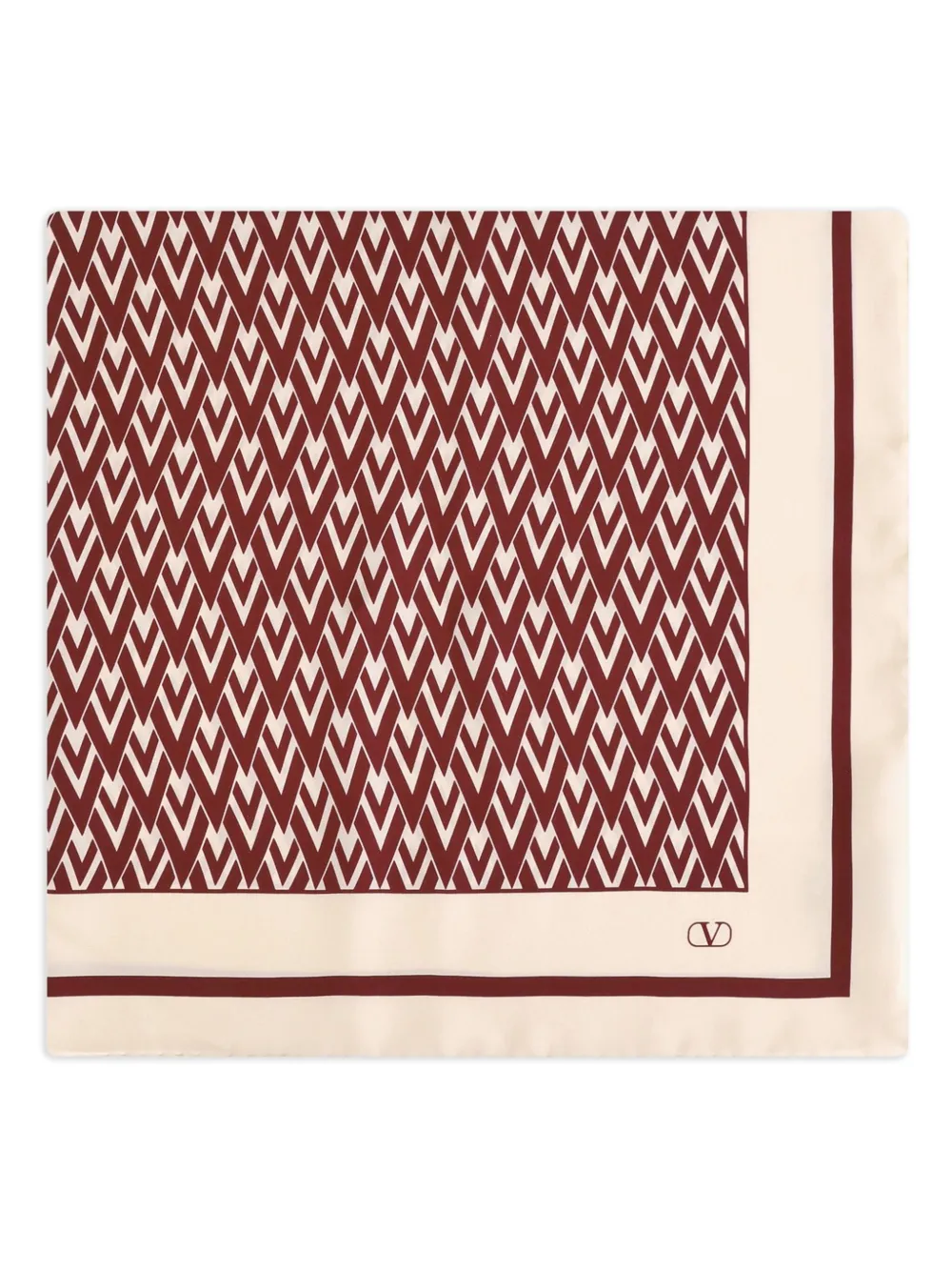 Valentino Garavani Geometric-Pattern Silk Scarf | One Size