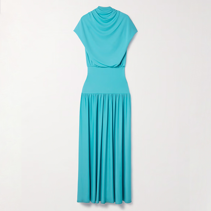 KALLMEYER, Victoria Draped Stretch-Jersey Maxi Dress