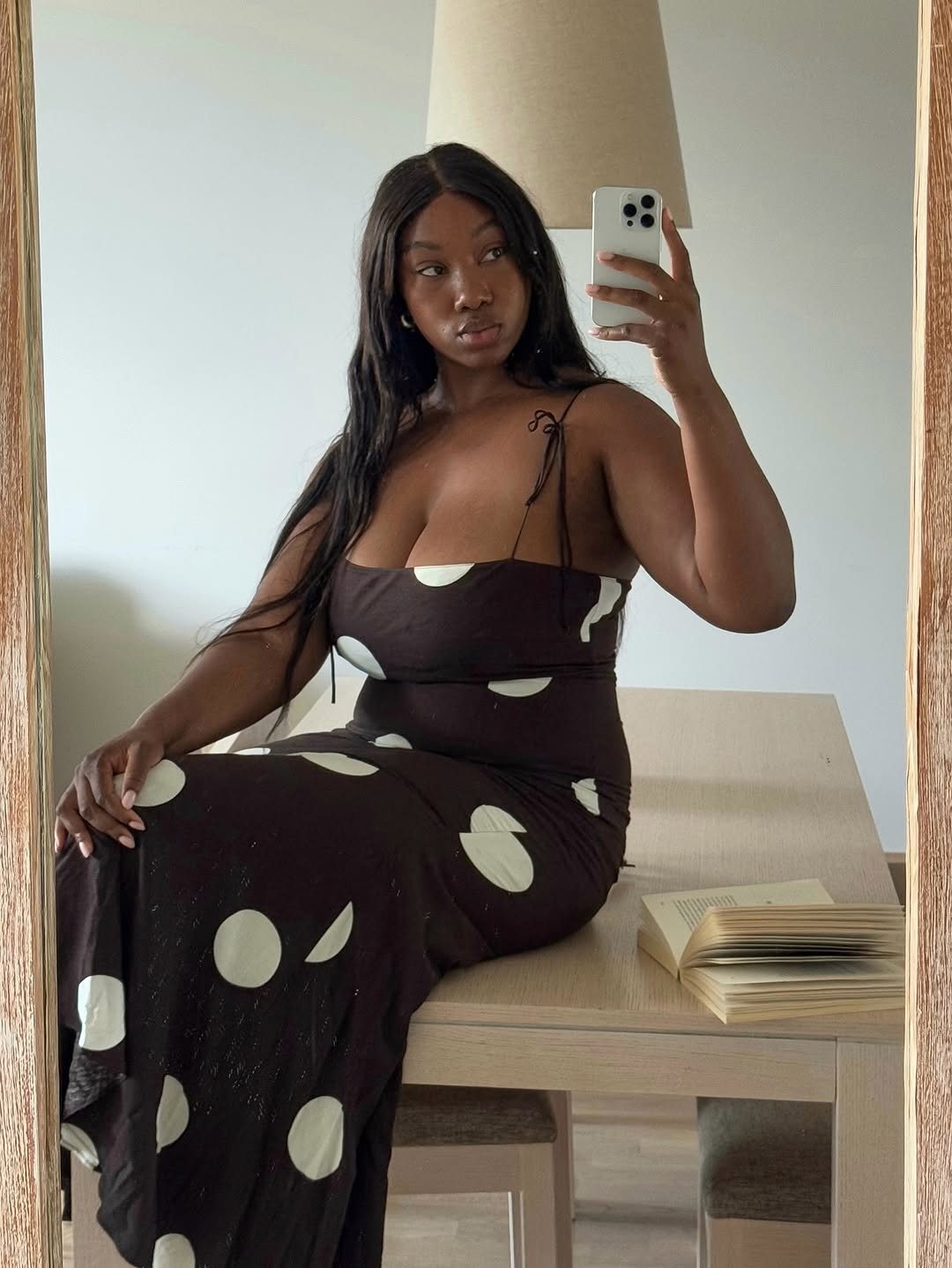 woman wearing polka dots early fall 2025 fashion trends