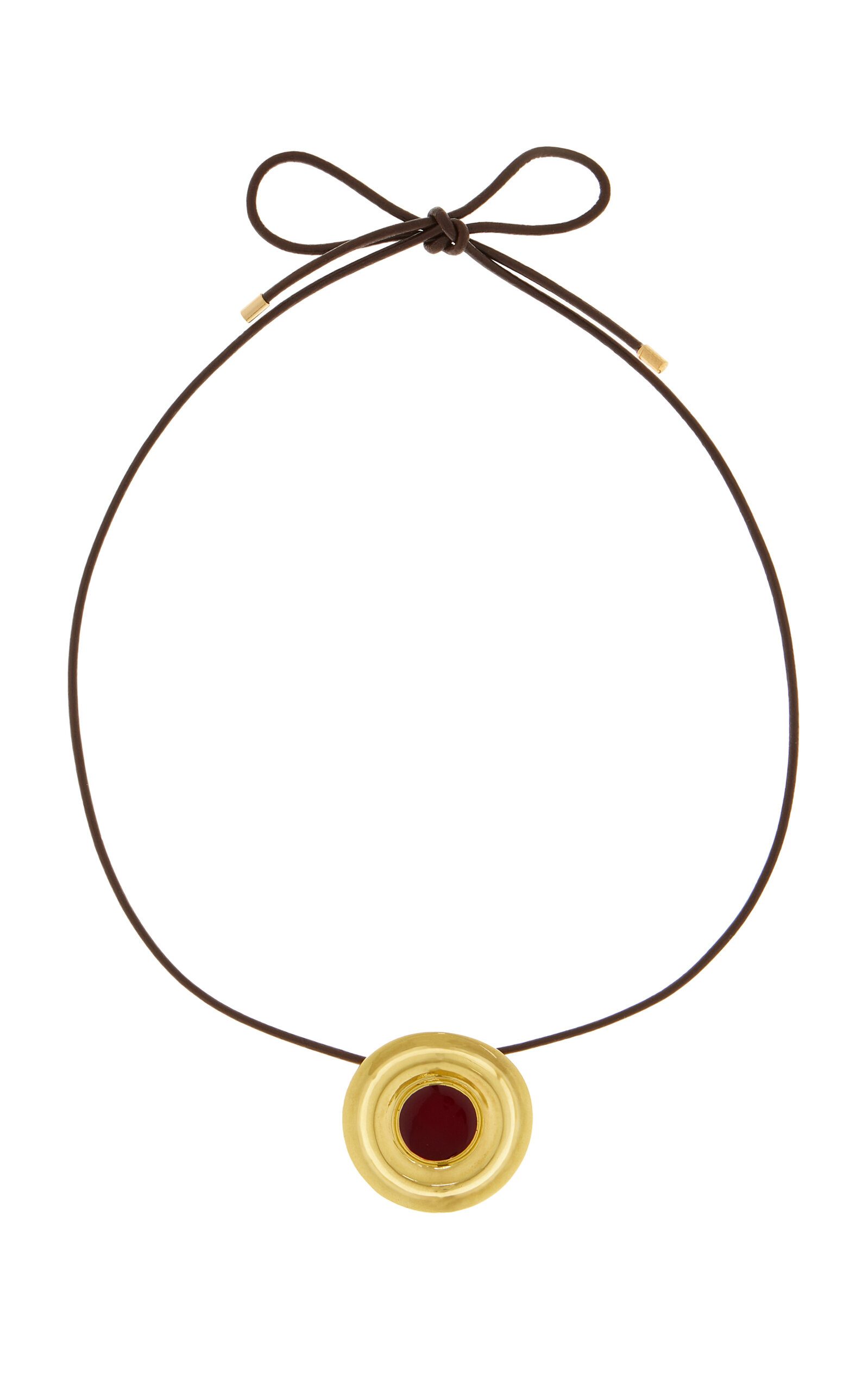Exclusive Disc Enameled 14k Gold Vermeil Necklace