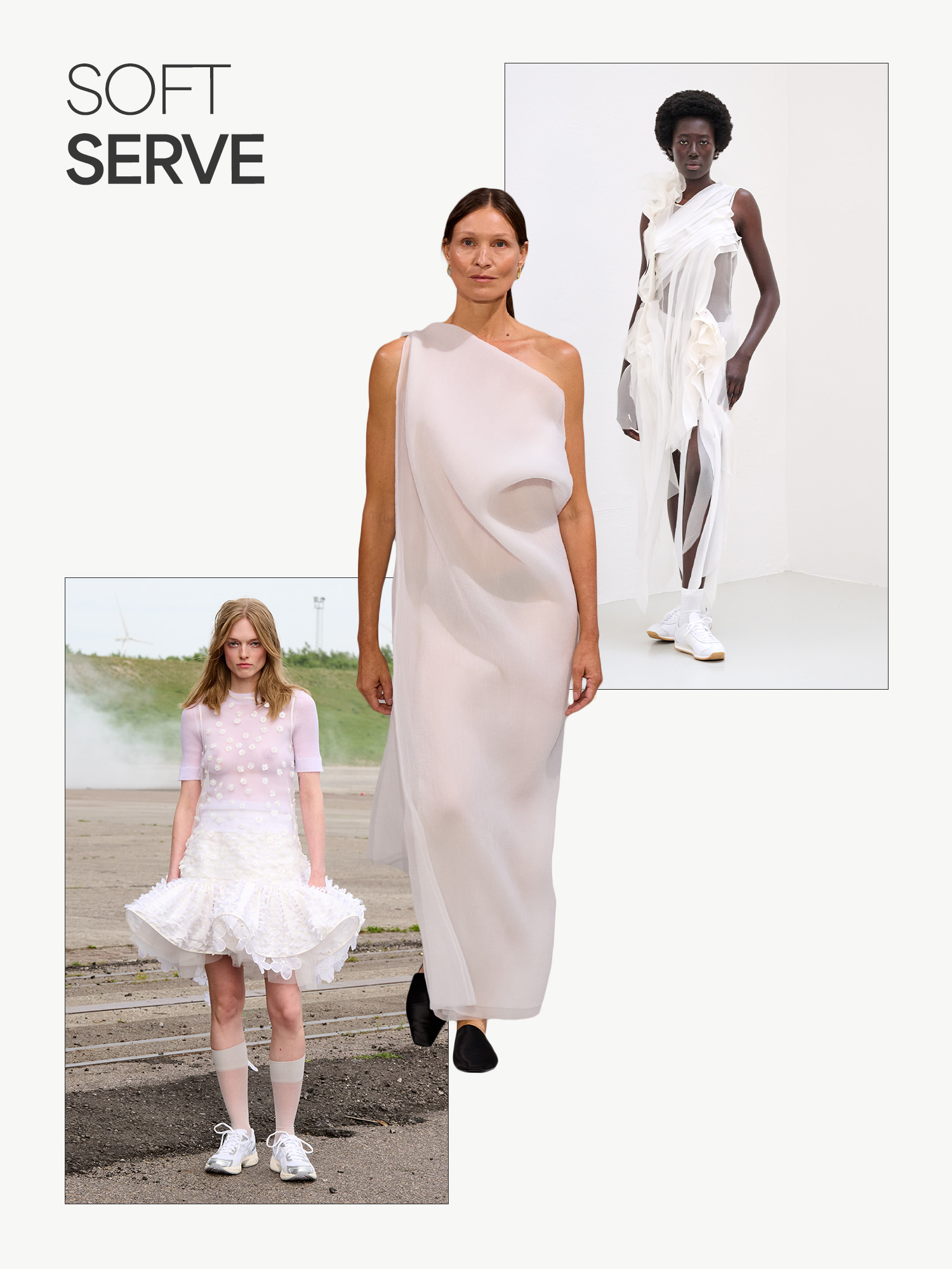 a collage of runway trends from Copenhagen Fashion Week spring/summer 2026