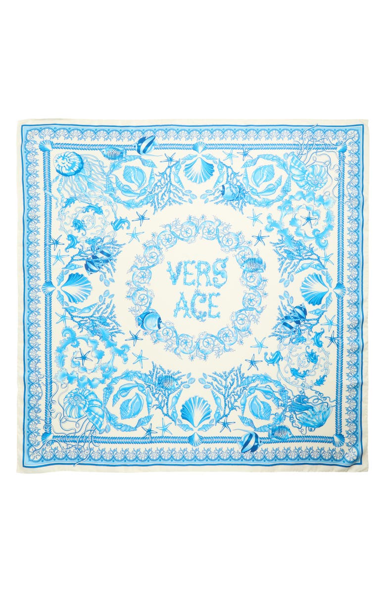 Underwater Barocco Silk Square Scarf