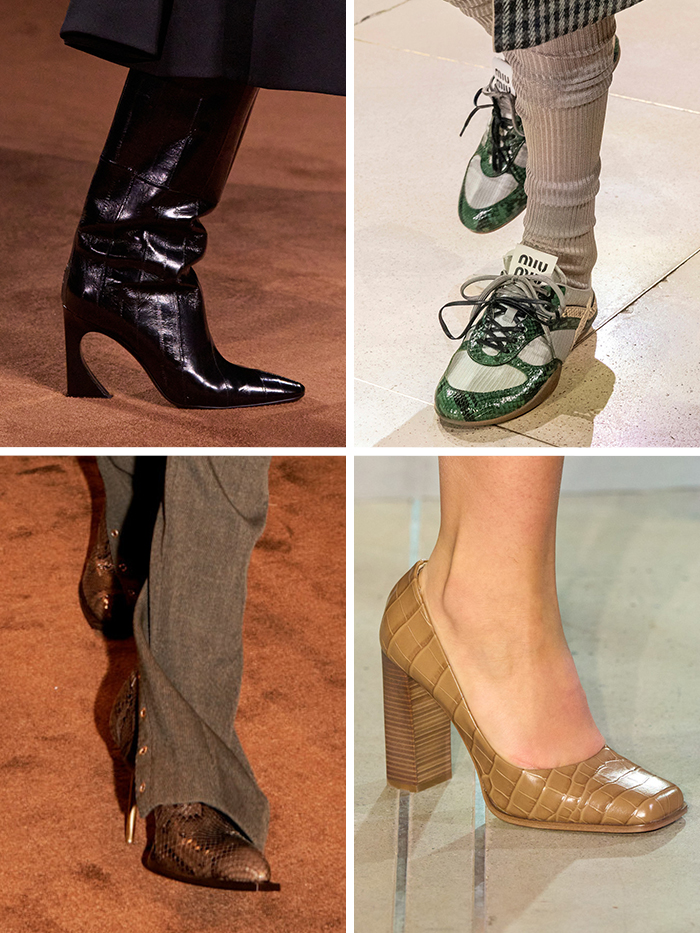 Shoes on the fall/winter 2025 runway
