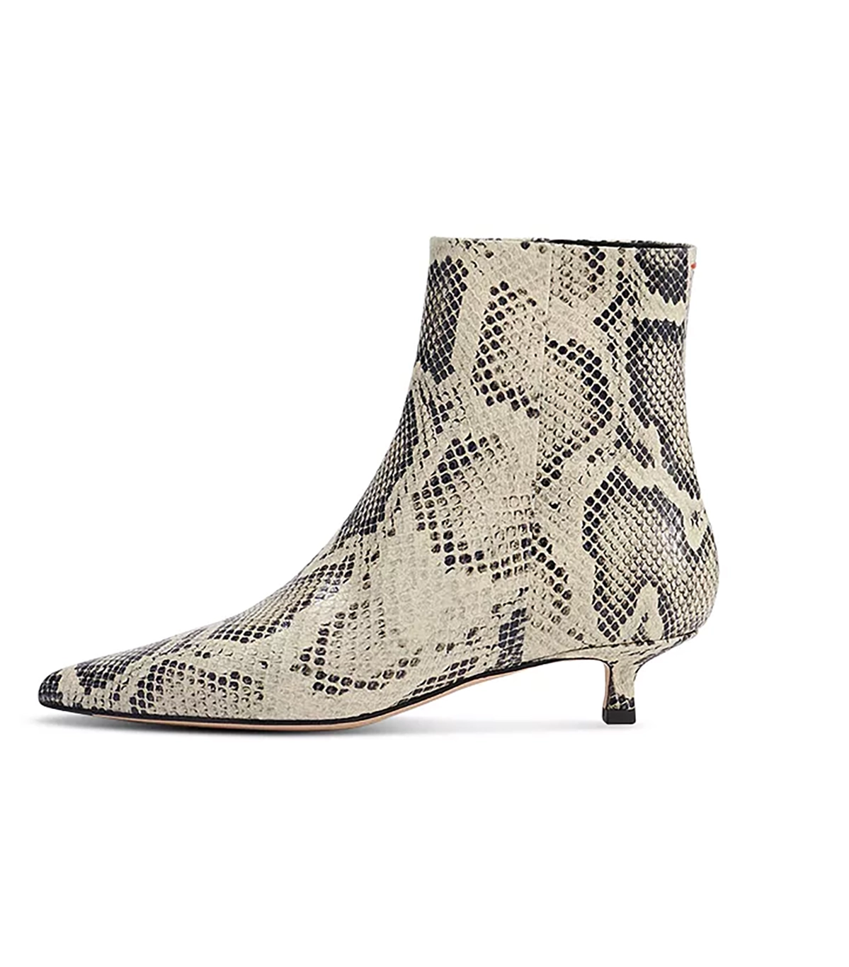 Aeyde, Women's Sofie Pointed Toe Embossed Kitten Heel Ankle Boots