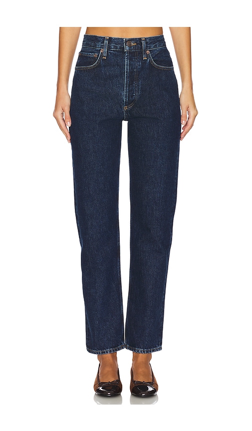 90's Pinch Waist High Rise Straight Jeans