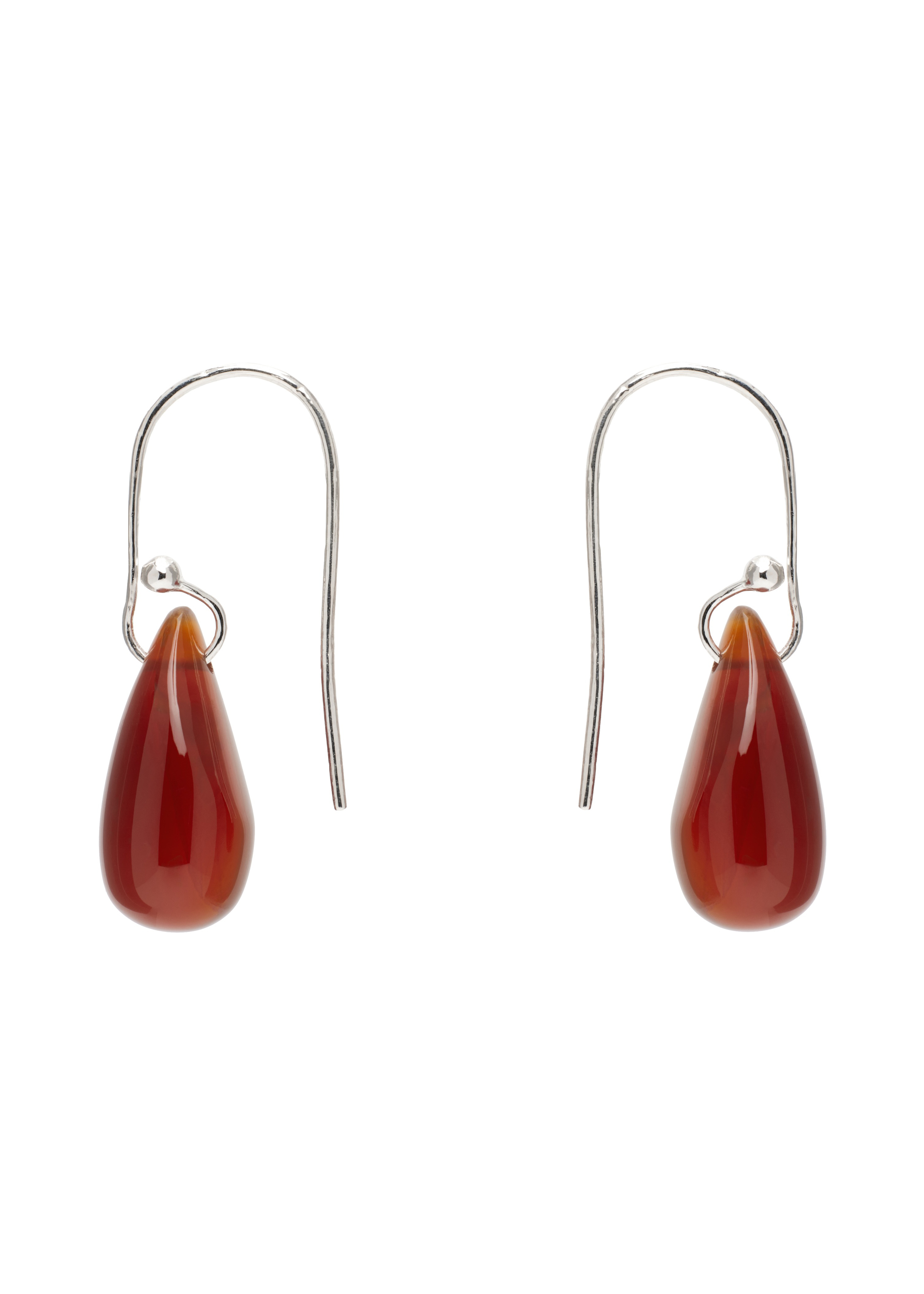 Sophie Buhai, Silver & Red Droplet Earrings