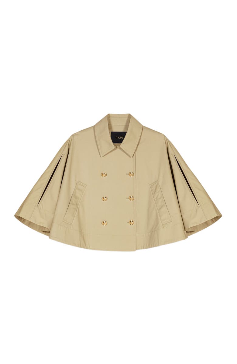 Short Cape-Effect Trench Coat