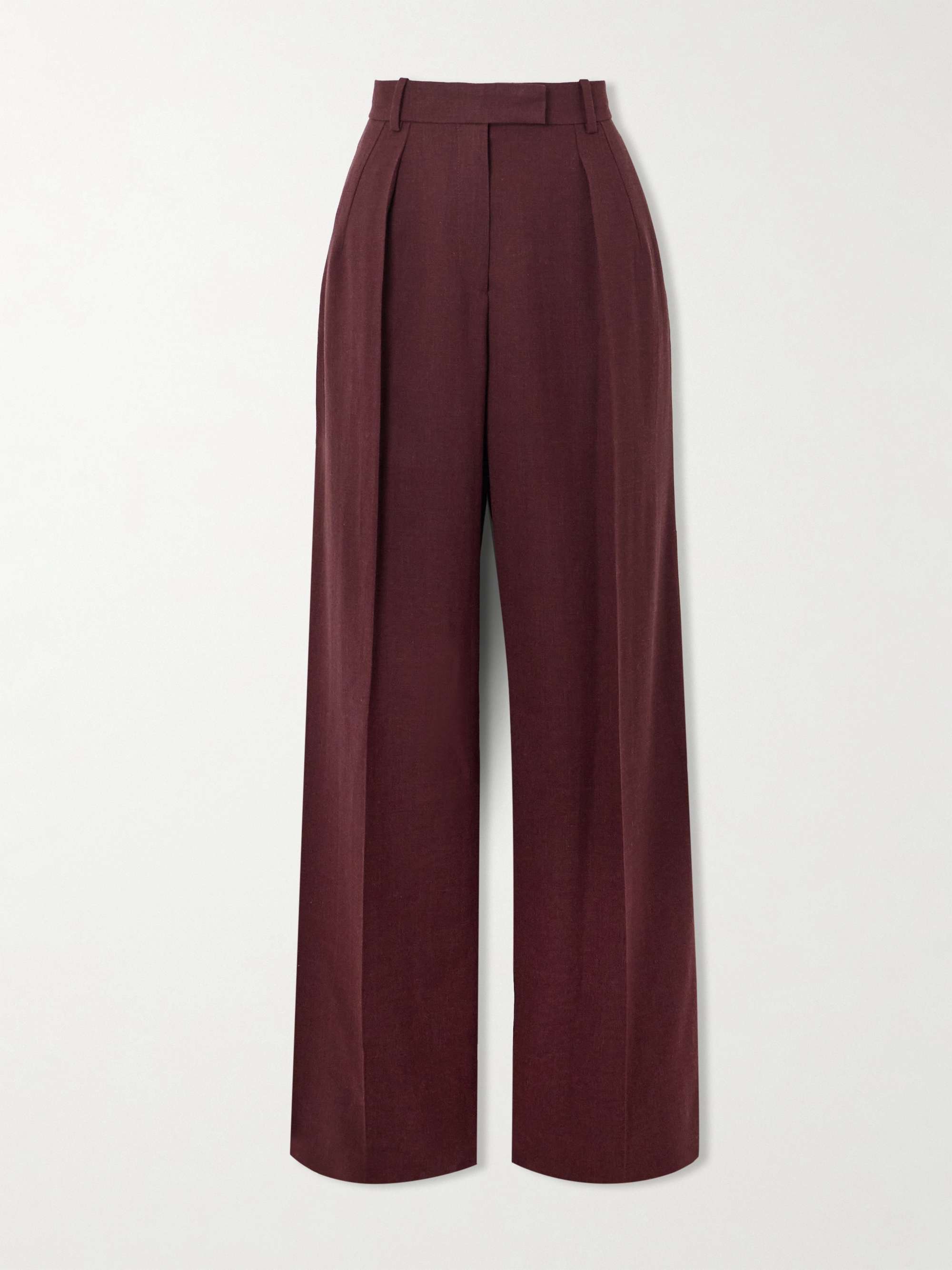 Antone Pleated Wool Wide-Leg Pants