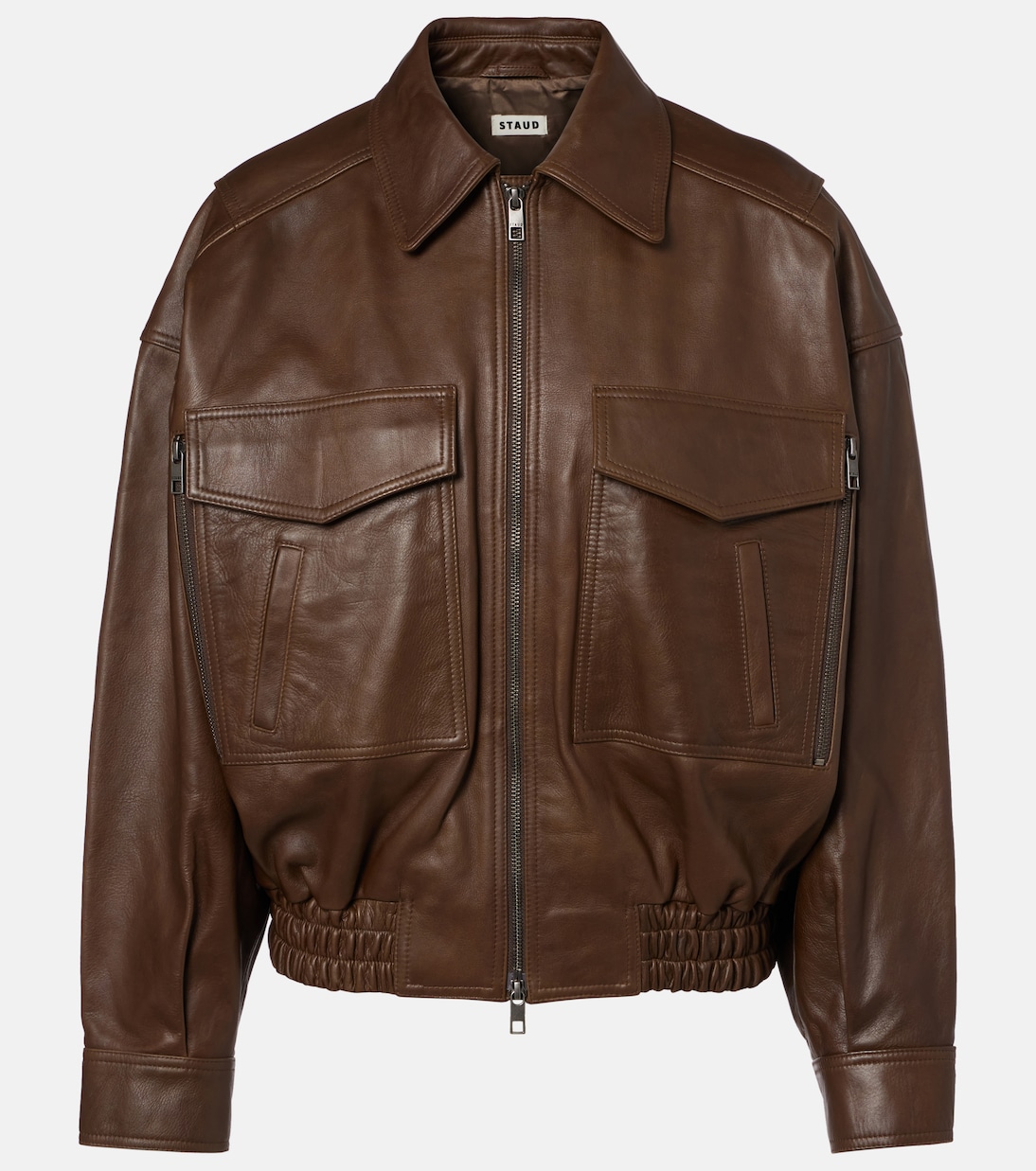 Eugene Leather Bomber Jacket
