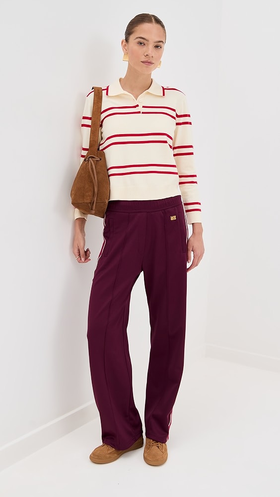 State &amp;amp; Lake Long Sleeve Striped Polo