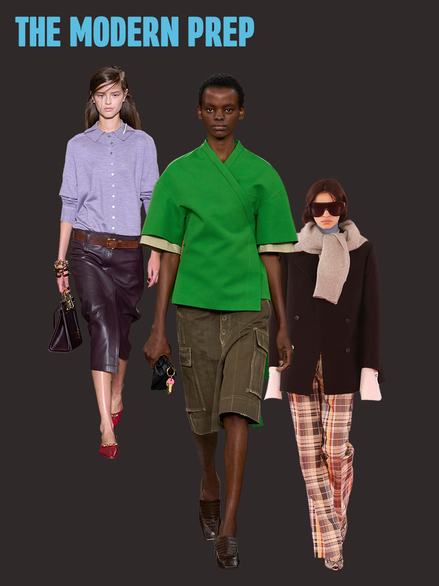 Collage of New York Fashion Week spring/summer 2026 models.