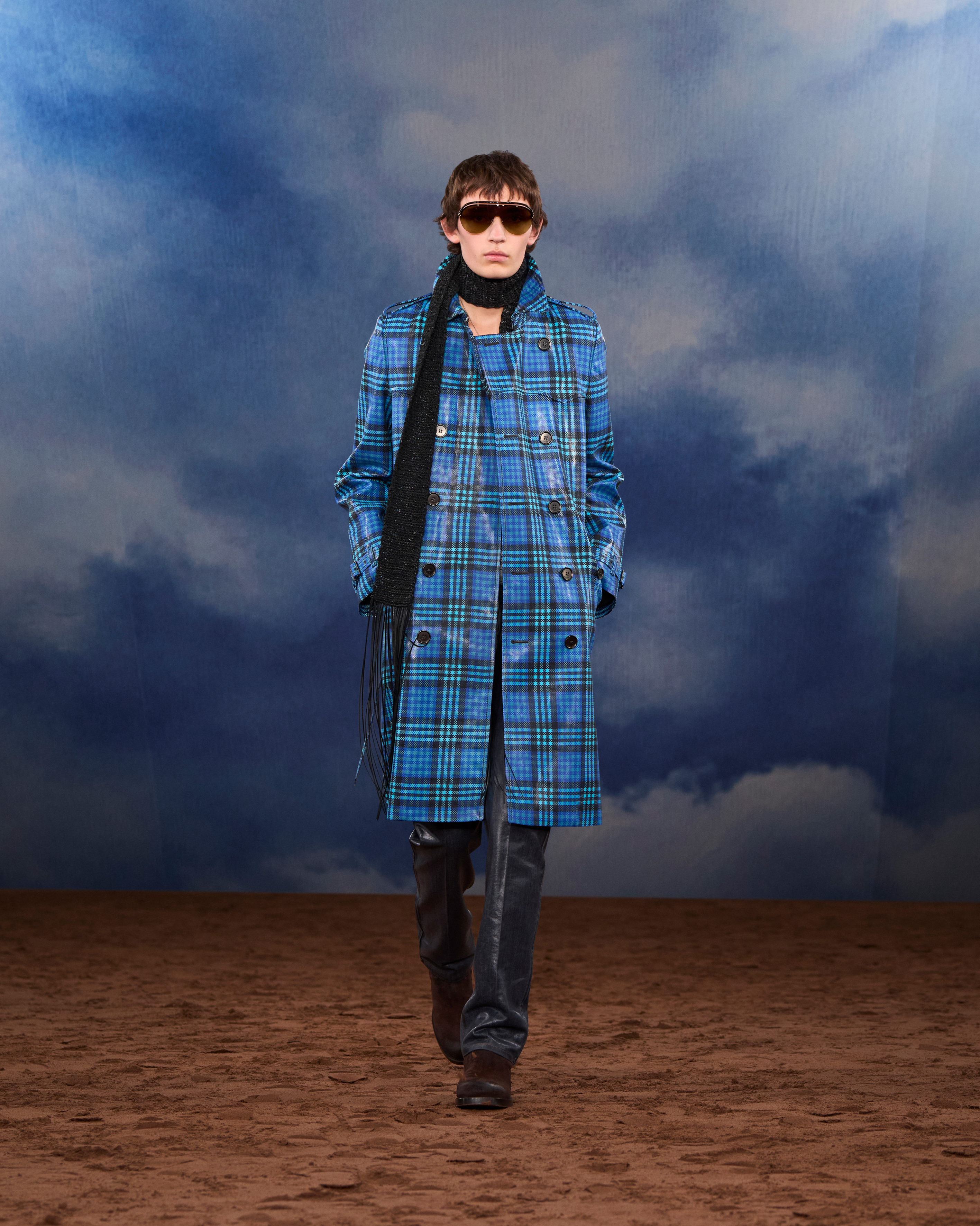 Burberry S/S 26, long skinny scarves