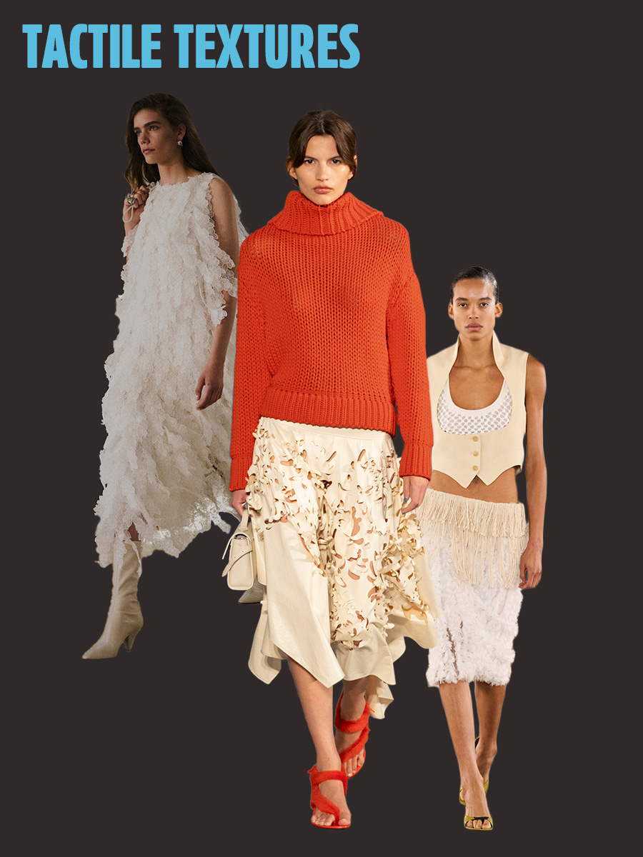 Collage of New York Fashion Week spring/summer 2026 models.