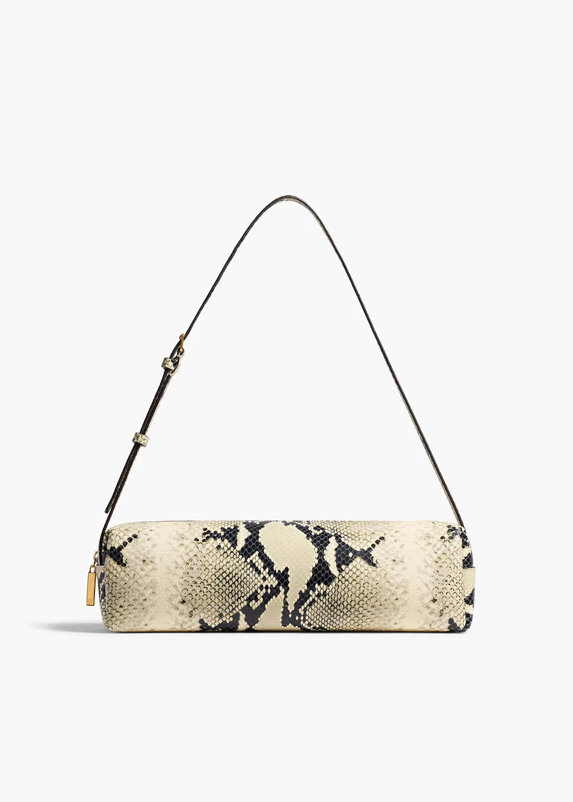 Khaite, Kye Shoulder Bag in Natural Python-Embossed Leather