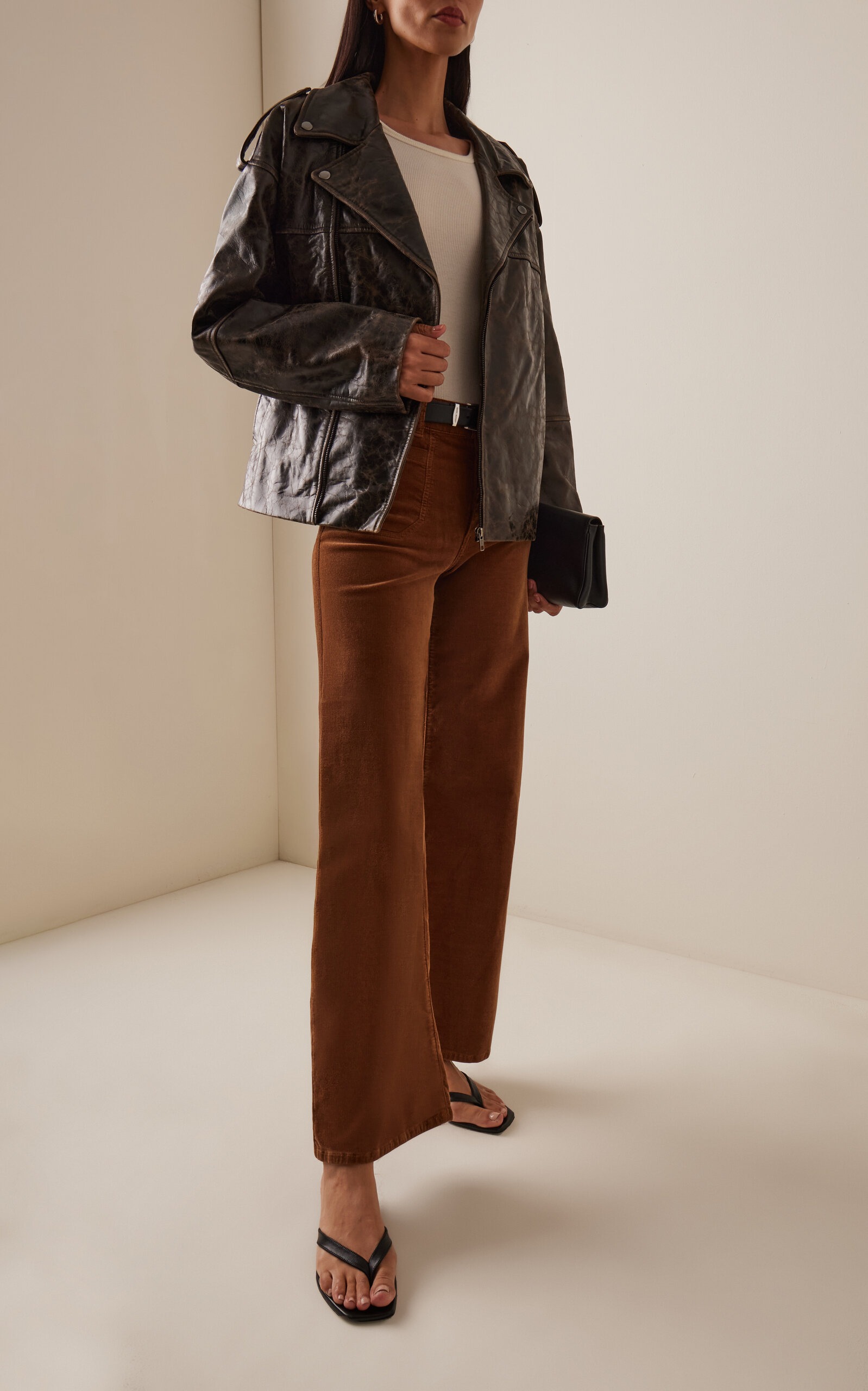FRAME, Le Slim Palazzo Modernist Corduroy Pants