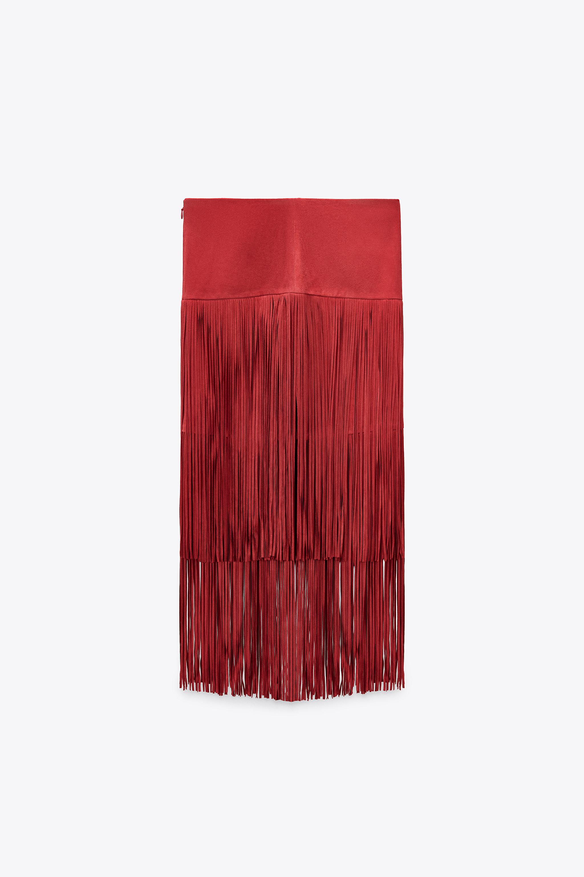 Limited Edition Suede Fringe Skirt
