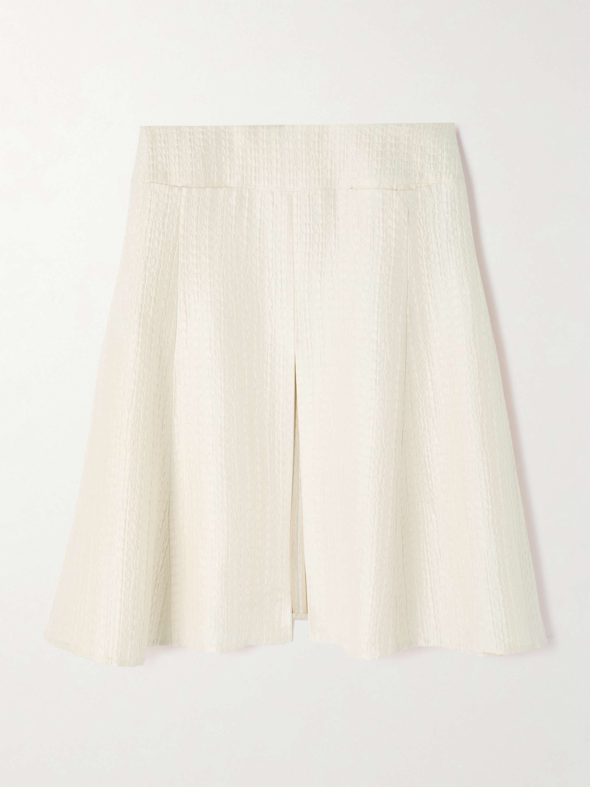 Silk-Cloqu&amp;eacute; Midi Skirt
