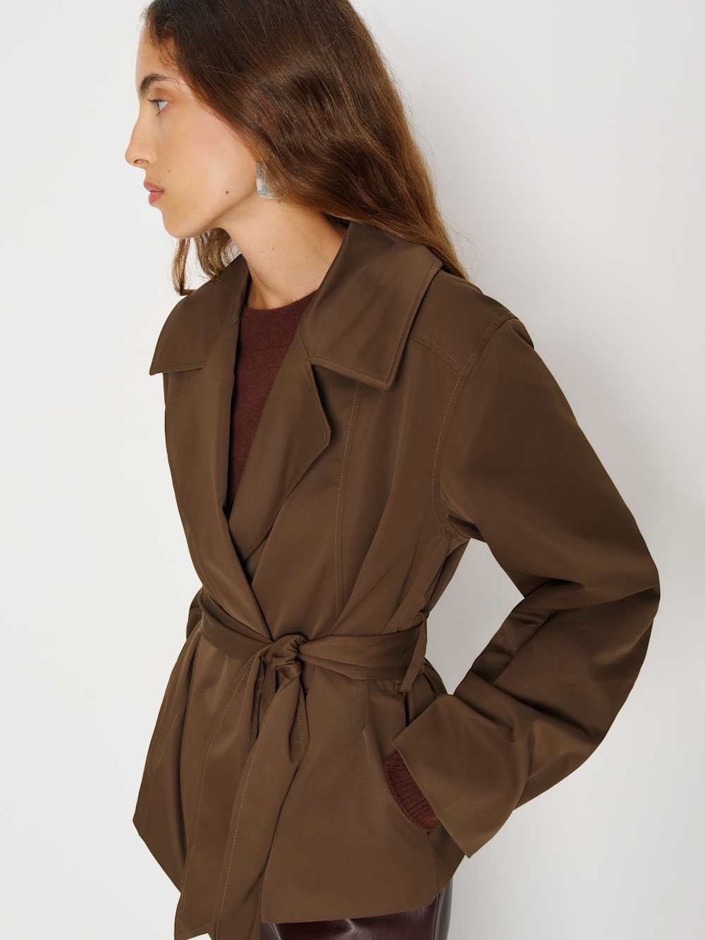 Jaden Cropped Trench