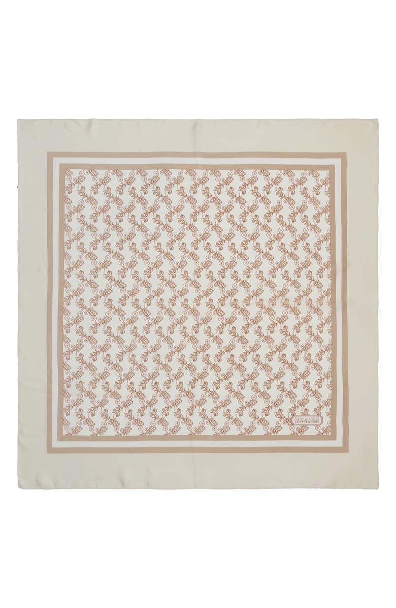 Horse &amp;amp; Carriage Print Silk Square Scarf