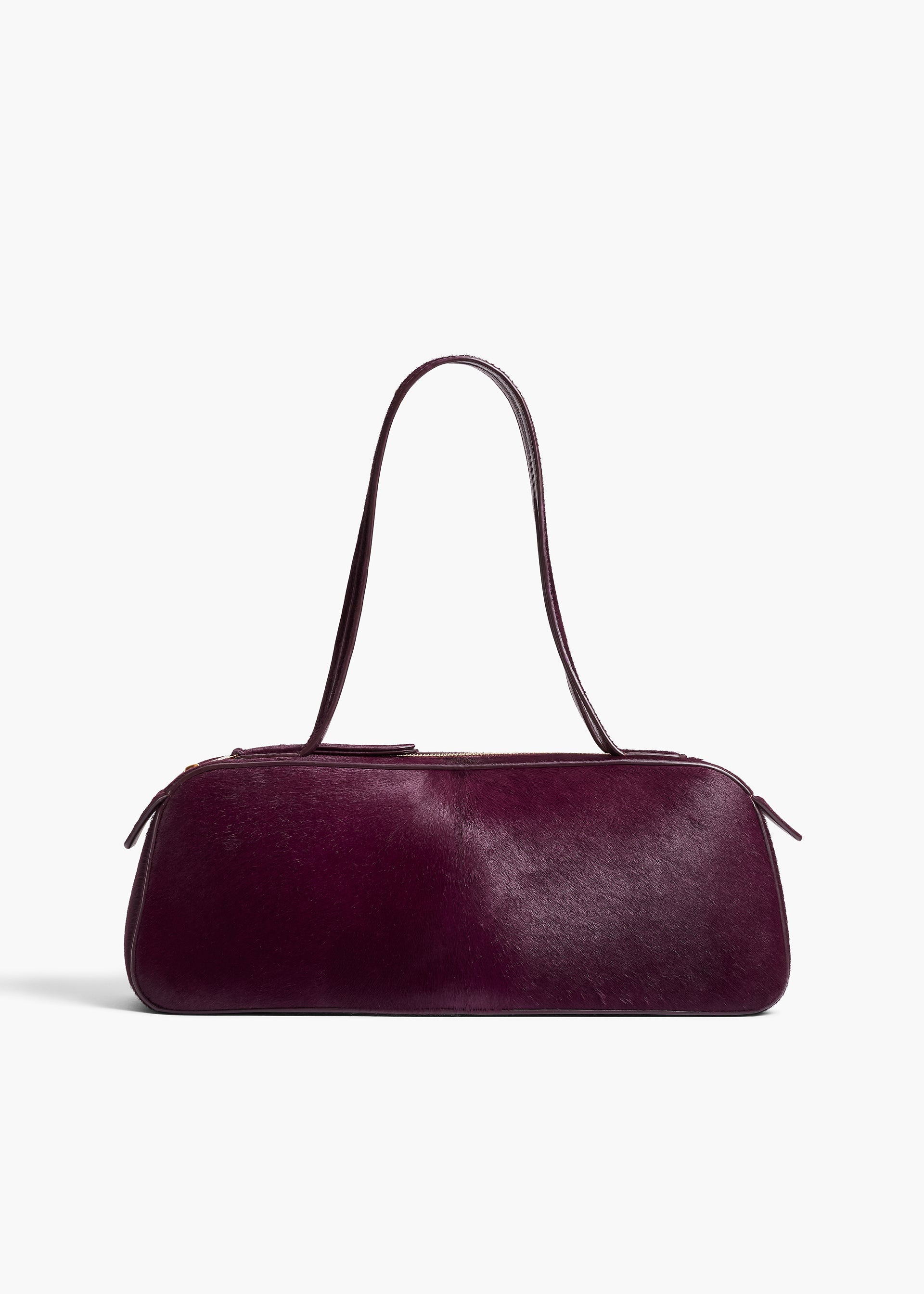 Khaite, Simona Shoulder Bag in Eggplant Haircalf