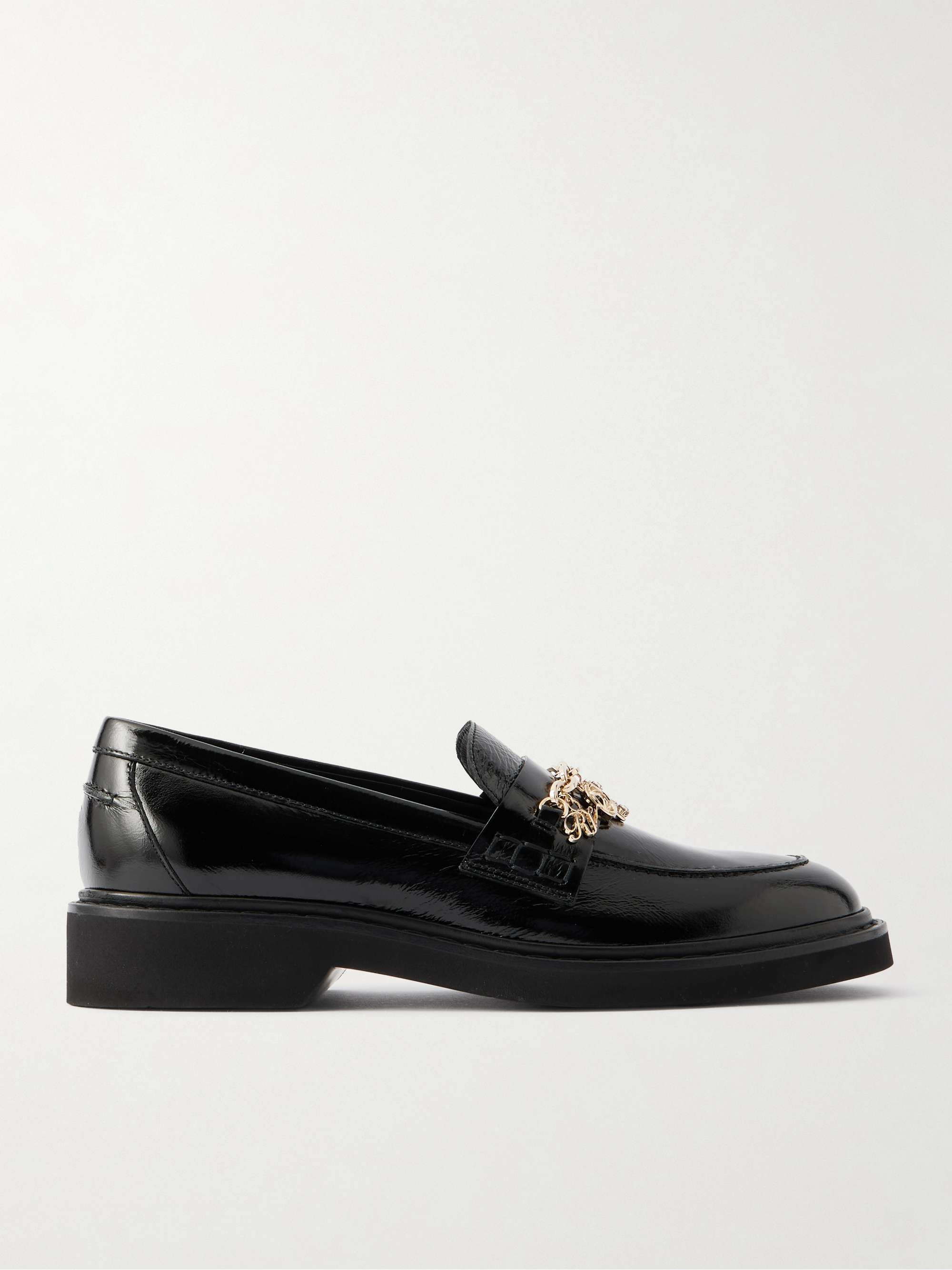 Viv Rangers Embellished Patent-Leather Loafers