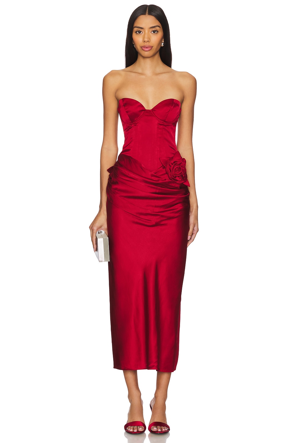 LPA Ilaria Corset Midi Dress