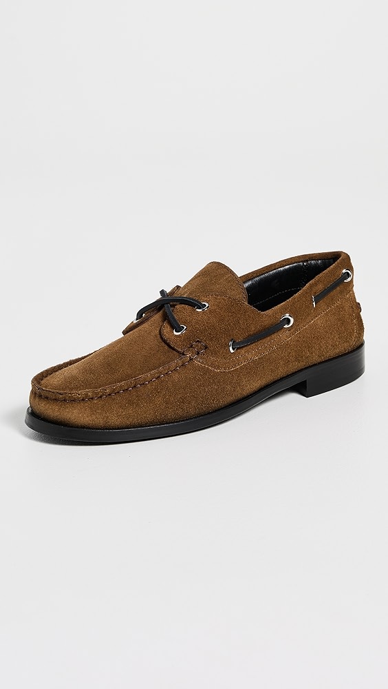 Aeyde Harris Cow Suede Leather Tobacco Loafers