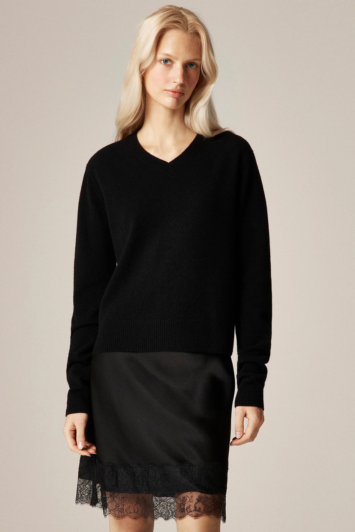 Cashmere High V-Neck Sweater