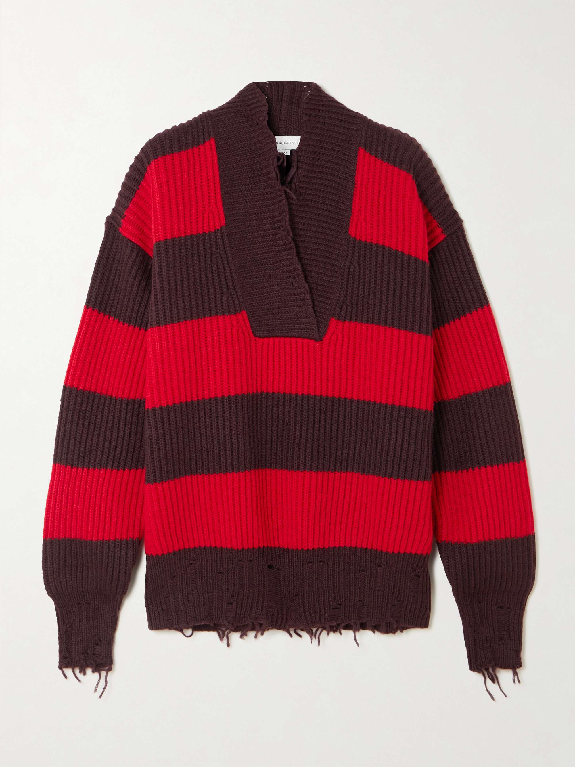 Oversized Striped Wool-Blend Sweater