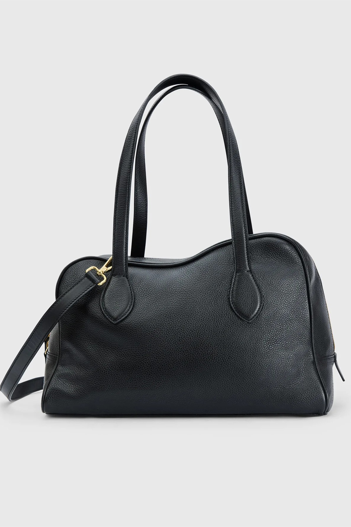 ATP Atelier Noale Black Grained Leather Top Handle Bag 