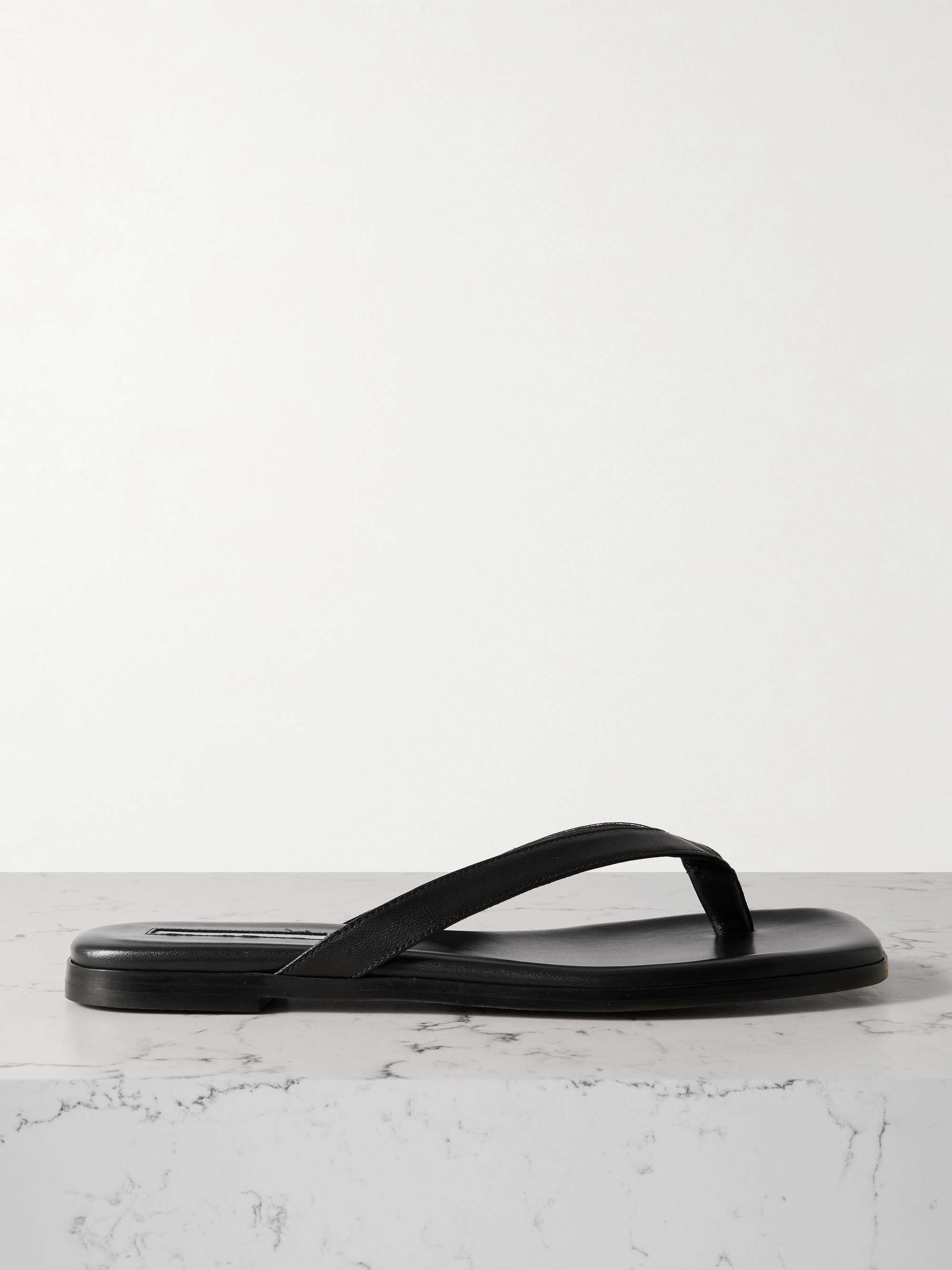 Meta Leather Flip Flops