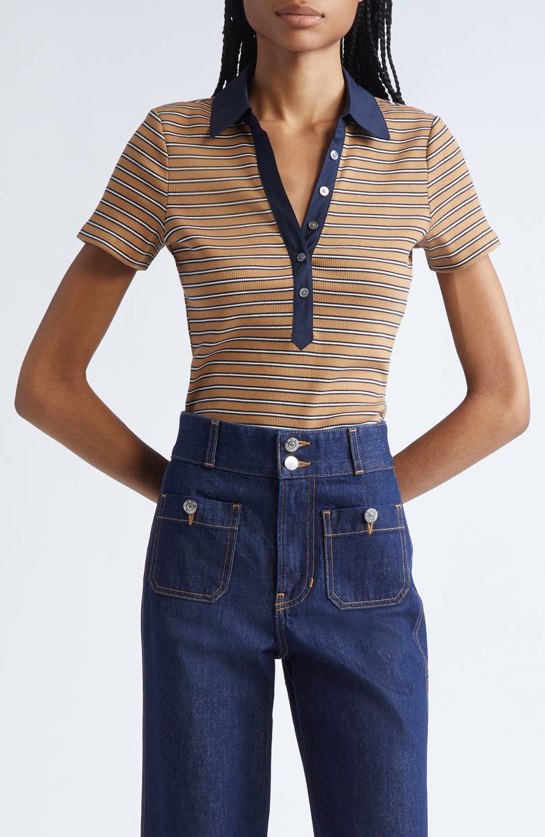 Kearney Stripe Stretch Cotton Rib Polo