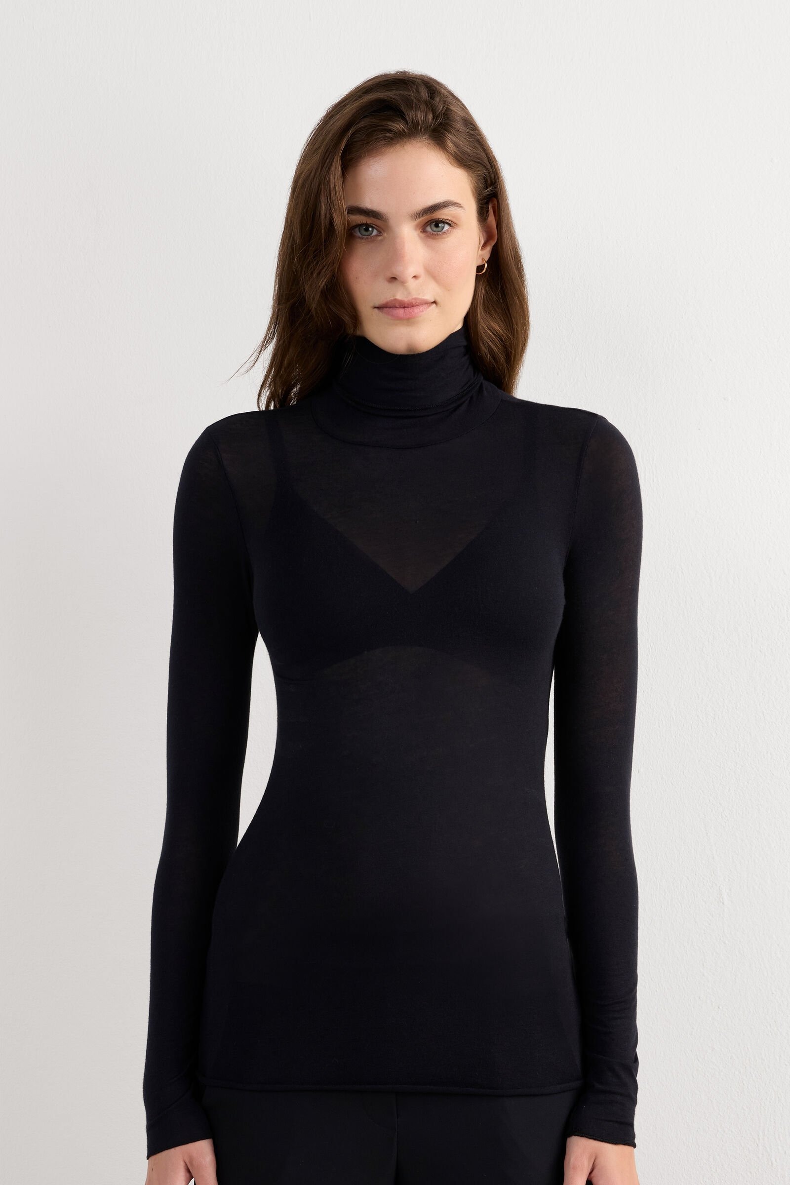 Modal Cashmere Ultralight High-Neck Top