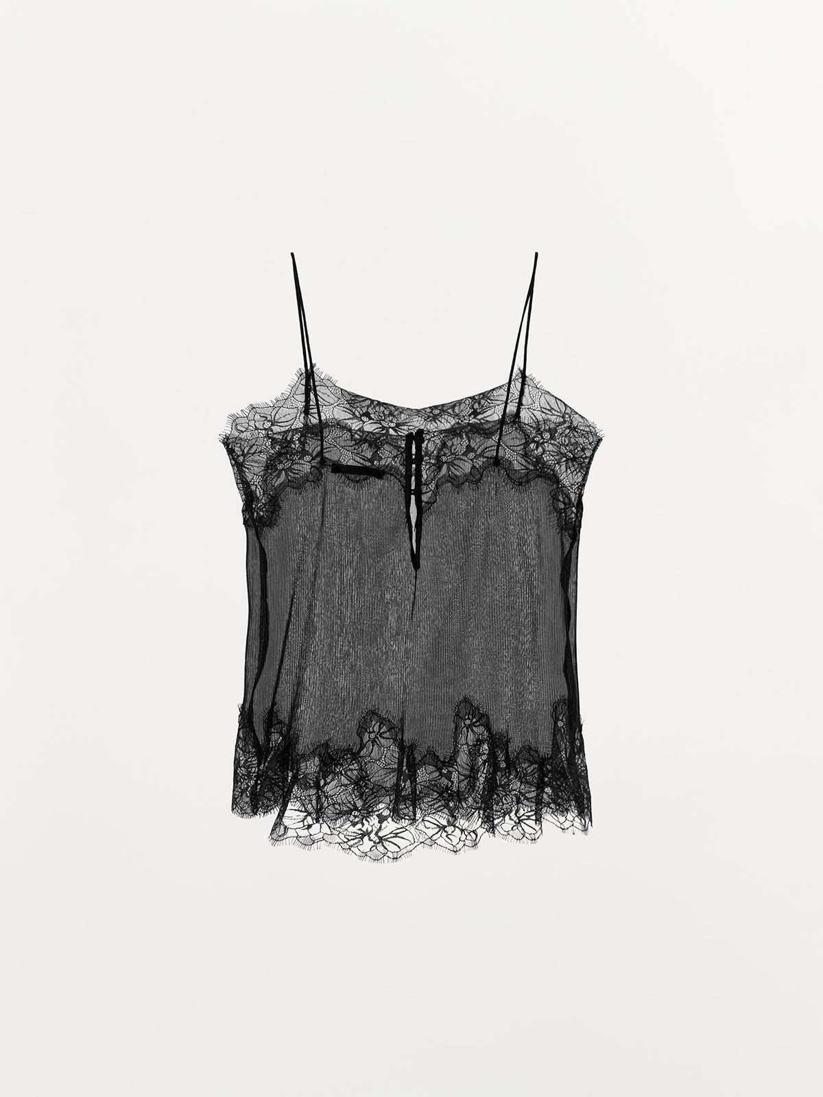zara, Pleated Lace Top