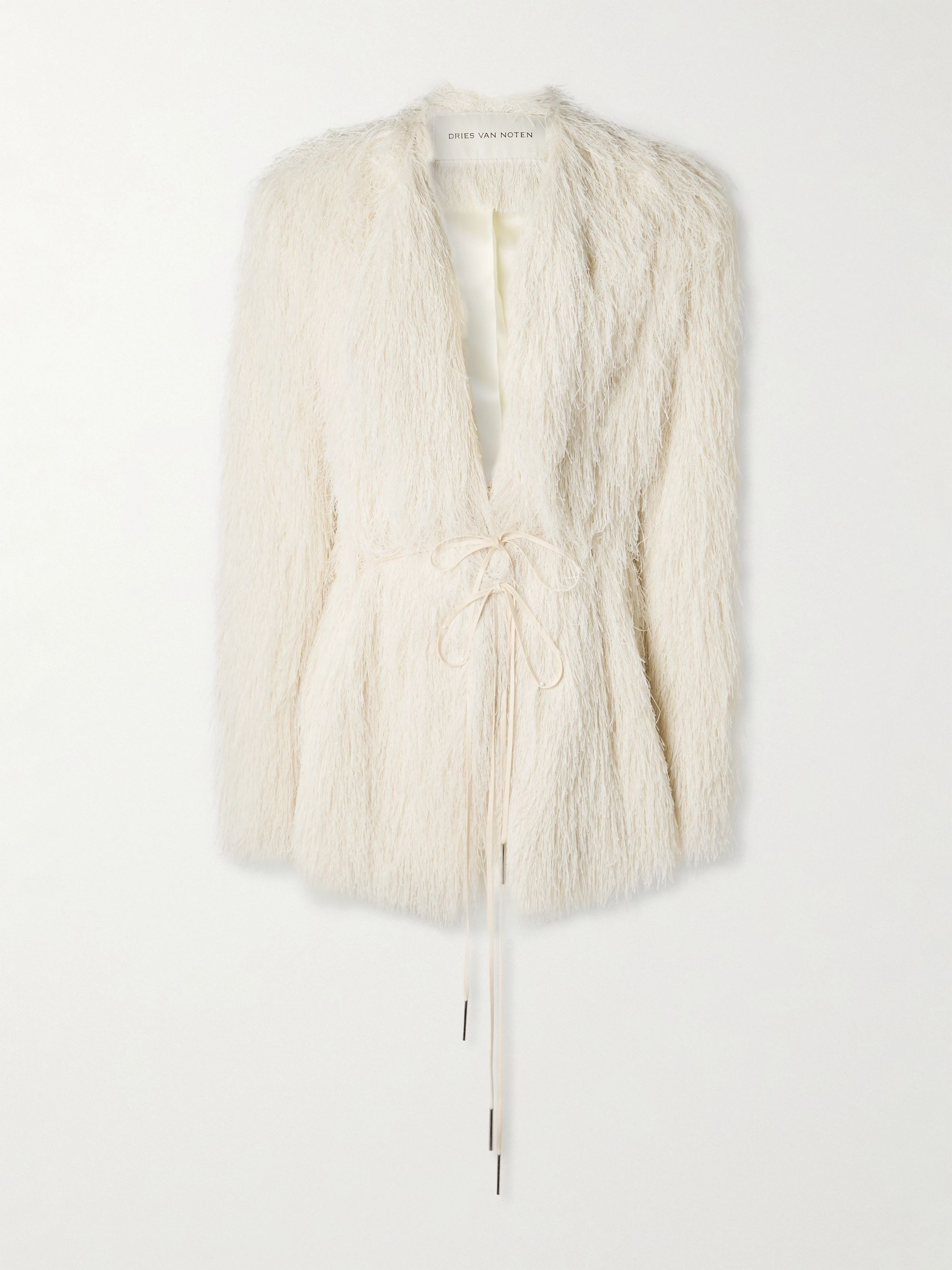 Dries Van Noten, Fringed Woven Coat