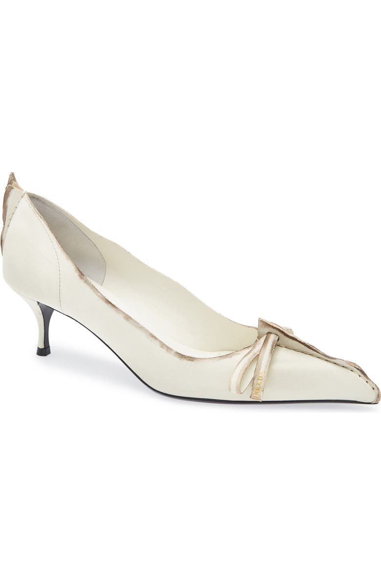 Exposed Seam Kitten Heel Pump