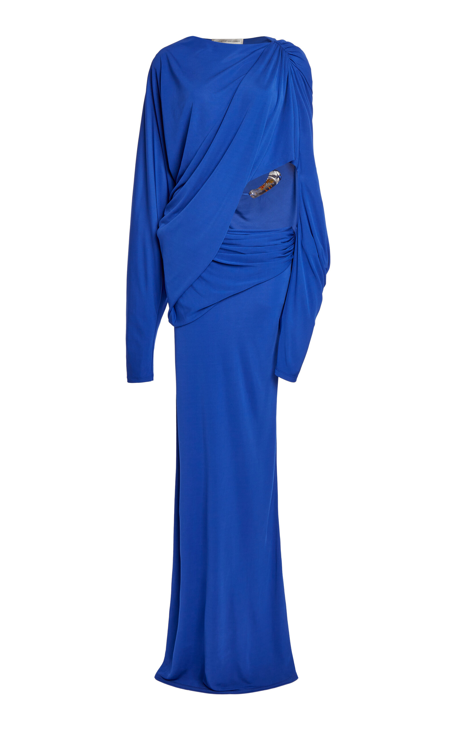 Draped Jersey Maxi Dress