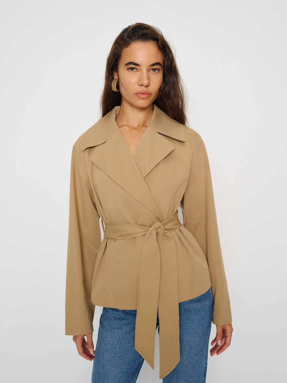 Jaden Cropped Trench