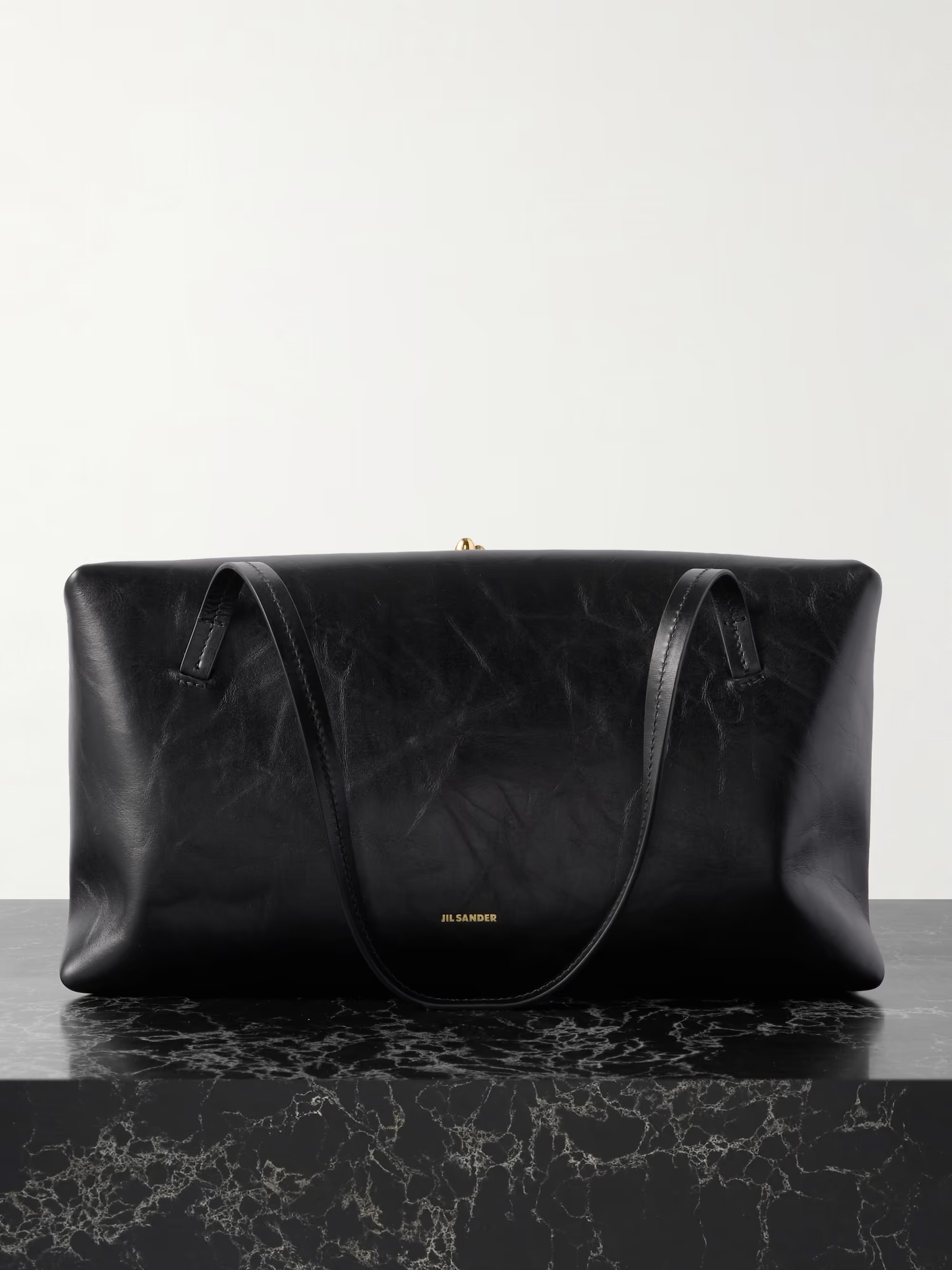 Jil Sander Textured leather shoulder bag