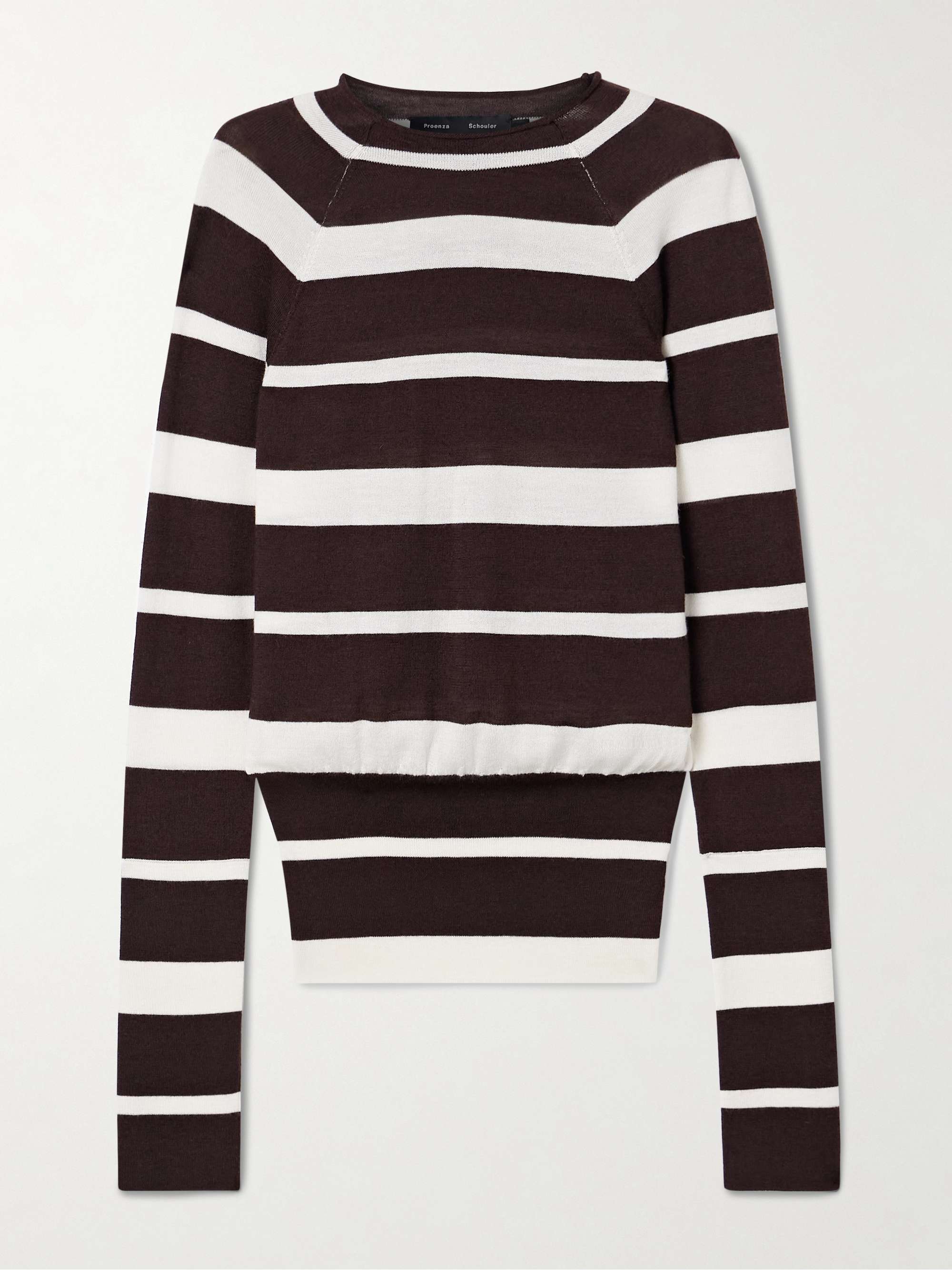 Gia Striped Wool and Silk-Blend Sweater